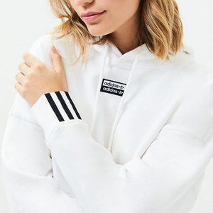 NWOT Adidas Vocal Cropped Hoodie - White